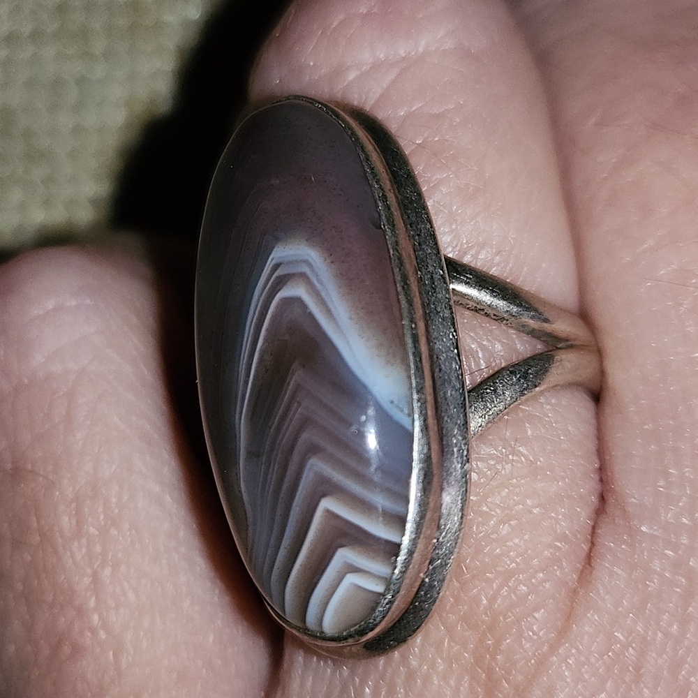 Brown Agate Statement Ring - image 2